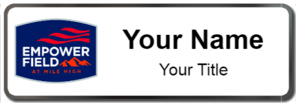 Custom name badges for Empower Field at Mile High