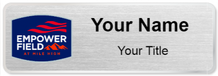 Custom name badges for Empower Field at Mile High
