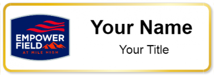 Custom name badges for Empower Field at Mile High