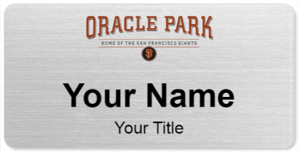 Custom name badges for Oracle Park