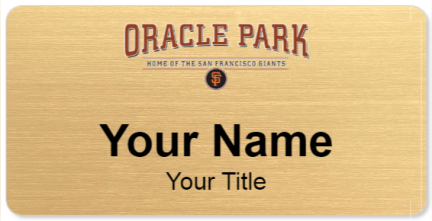 Custom name badges for Oracle Park