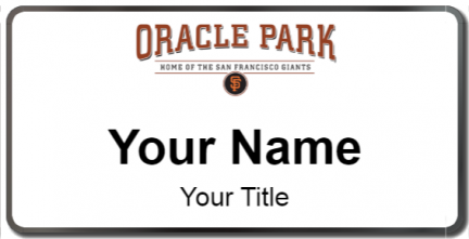 Custom name badges for Oracle Park