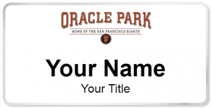 Custom name badges for Oracle Park