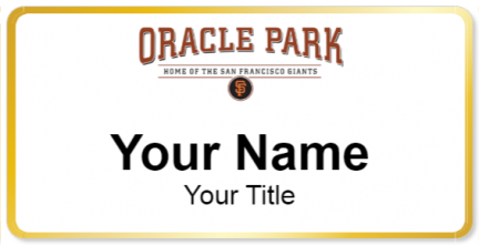 Custom name badges for Oracle Park