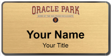 Custom name badges for Oracle Park