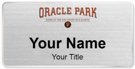 Custom name badges for Oracle Park