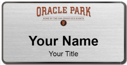 Custom name badges for Oracle Park