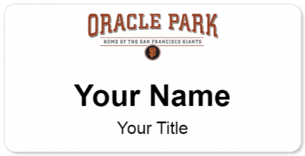 Custom name badges for Oracle Park