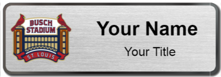 Custom name badges for Busch Stadium