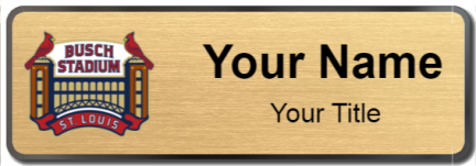 Custom name badges for Busch Stadium