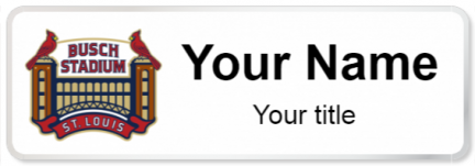 Custom name badges for Busch Stadium