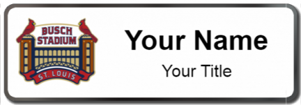 Custom name badges for Busch Stadium