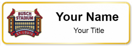 Custom name badges for Busch Stadium