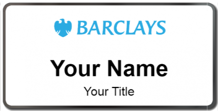 Custom name badges for Barclays
