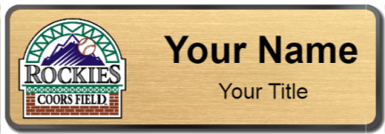 Custom name badges for Coors Field