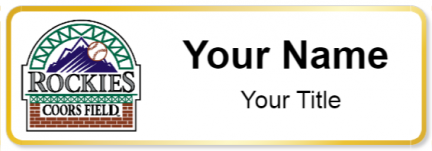 Custom name badges for Coors Field