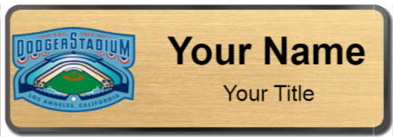 Custom name badges for Dodger Stadium
