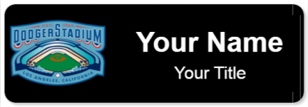 Custom name badges for Dodger Stadium