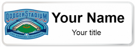 Custom name badges for Dodger Stadium