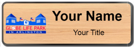 Custom name badges for Globe Life Park in Arlington