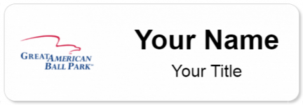 Custom name badges for Great American Ball Park