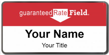 Custom name badges for Guaranteed Rate Field