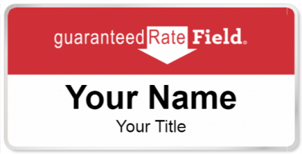 Custom name badges for Guaranteed Rate Field
