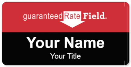 Custom name badges for Guaranteed Rate Field