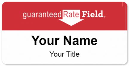 Custom name badges for Guaranteed Rate Field