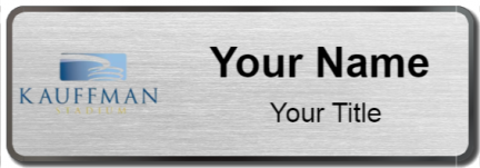 Custom name badges for Kauffman Stadium