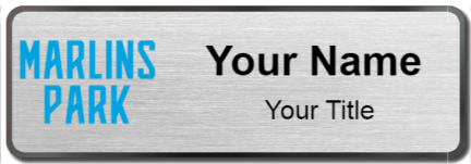 Custom name badges for Marlins Park