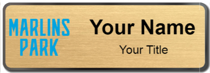 Custom name badges for Marlins Park