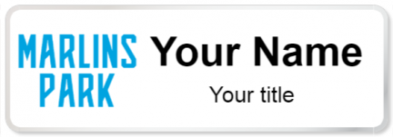 Custom name badges for Marlins Park