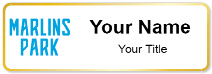 Custom name badges for Marlins Park