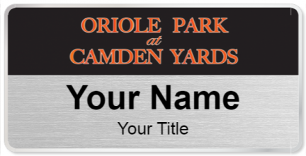 Custom name badges for Oriole Park at Camden Yards