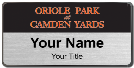 Custom name badges for Oriole Park at Camden Yards
