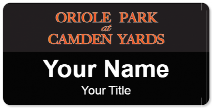 Custom name badges for Oriole Park at Camden Yards