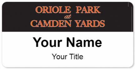 Custom name badges for Oriole Park at Camden Yards