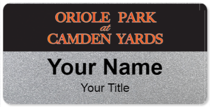 Custom name badges for Oriole Park at Camden Yards