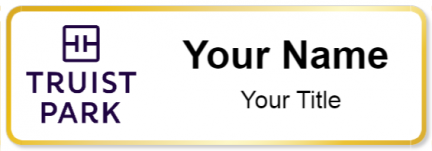 Custom name badges for Truist Park