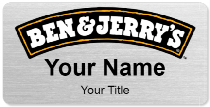 Custom name badges for Ben and Jerrys