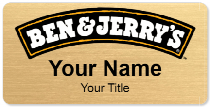 Custom name badges for Ben and Jerrys