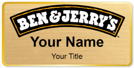 Custom name badges for Ben and Jerrys