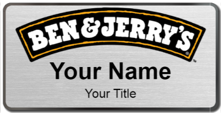 Custom name badges for Ben and Jerrys
