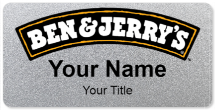 Custom name badges for Ben and Jerrys