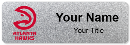 Custom name badges for Atlanta Hawks