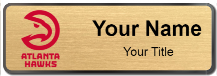 Custom name badges for Atlanta Hawks