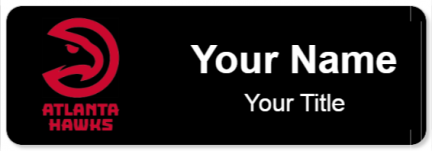 Custom name badges for Atlanta Hawks