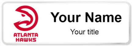 Custom name badges for Atlanta Hawks