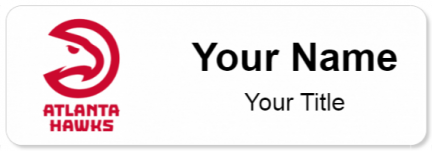 Custom name badges for Atlanta Hawks